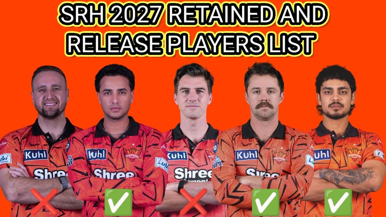 SRH RETAINED PLAYERS LIST | IPL 2027 SRH RETAINED & RELEASED PLAYERS