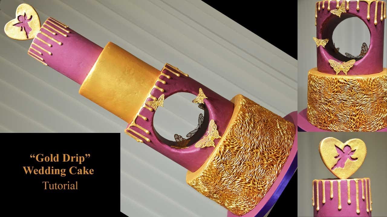 How To Make a Gold Drip Cake