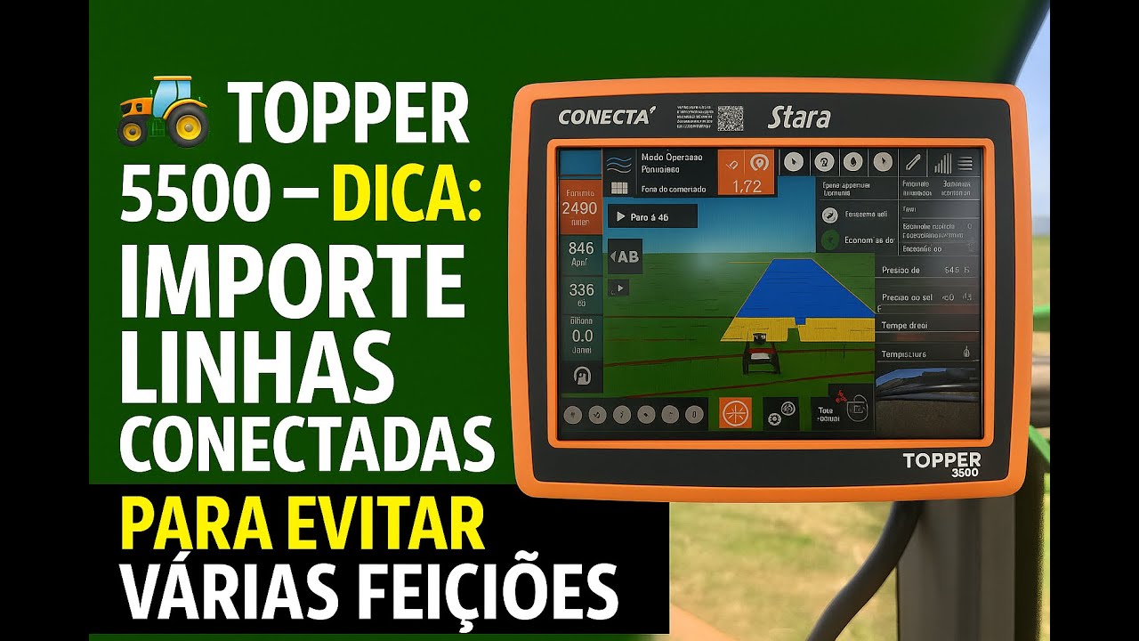 🛠️ TOPPER 5500 — Dica: importe linhas conectadas para evitar várias feições