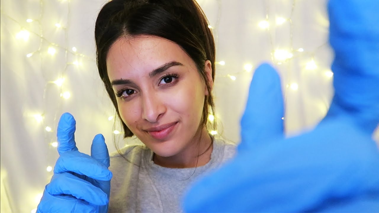 ASMR Face Exam (Latex Gloves, Writing, Soft Whispers)