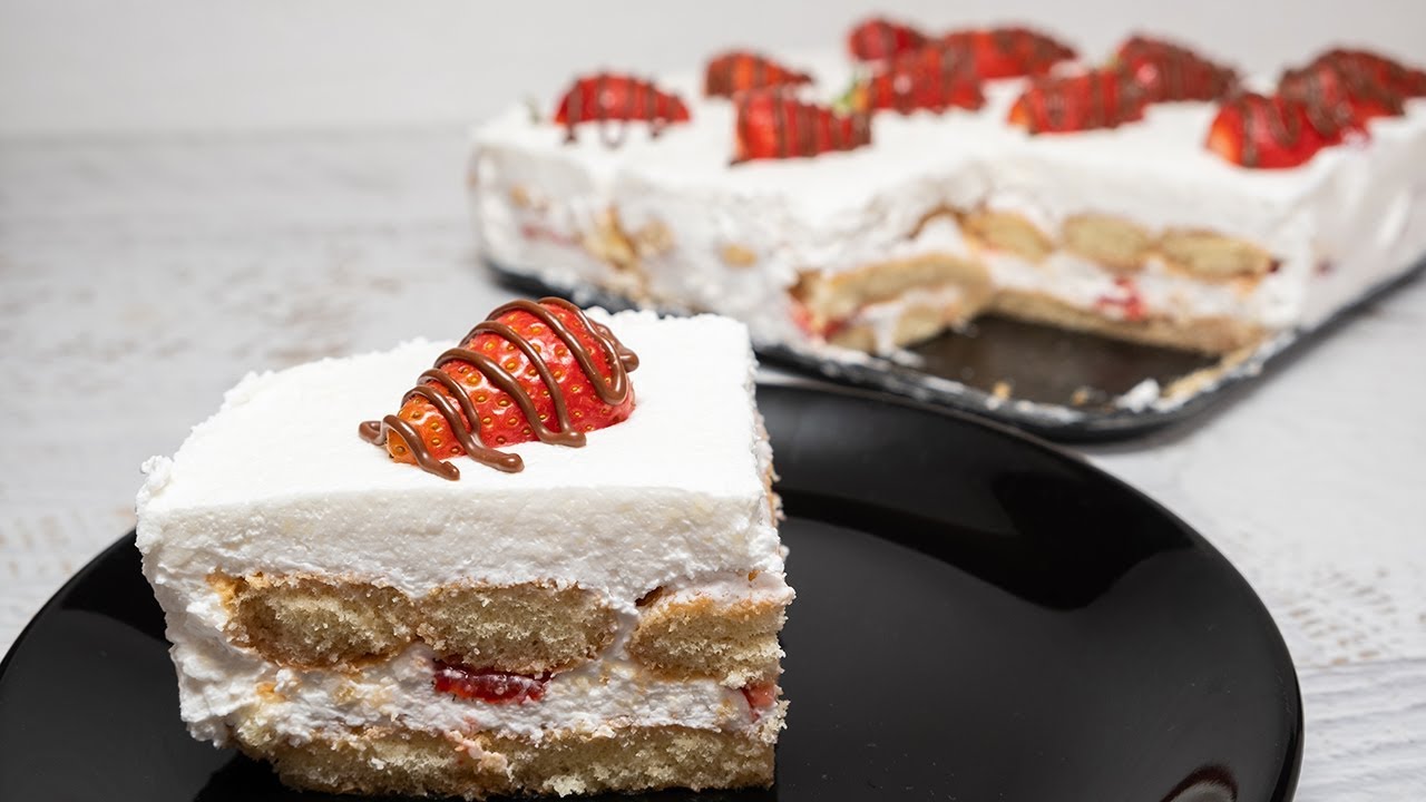 Šarlota sa jagodama - Strawberry Charlotte Cake - Bebina kuhinja - Domaći video recept