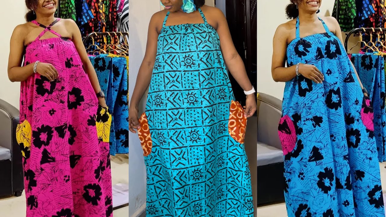How to Make this Stylish Summer Maxi Dress with Straps and Side Pockets