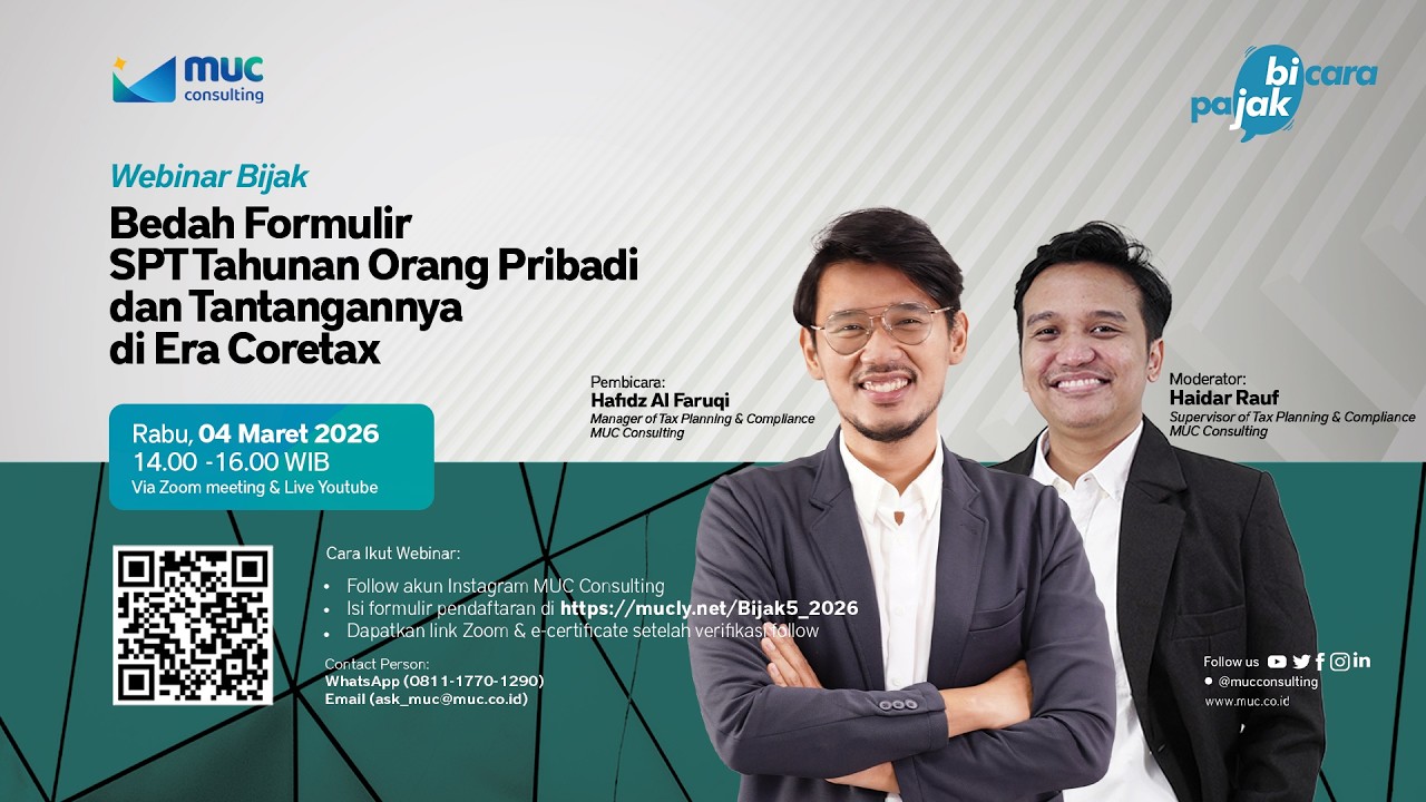 Live Webinar Bijak: Bedah Formulir SPT Tahunan Orang Pribadi dan Tantangannya di Era Coretax