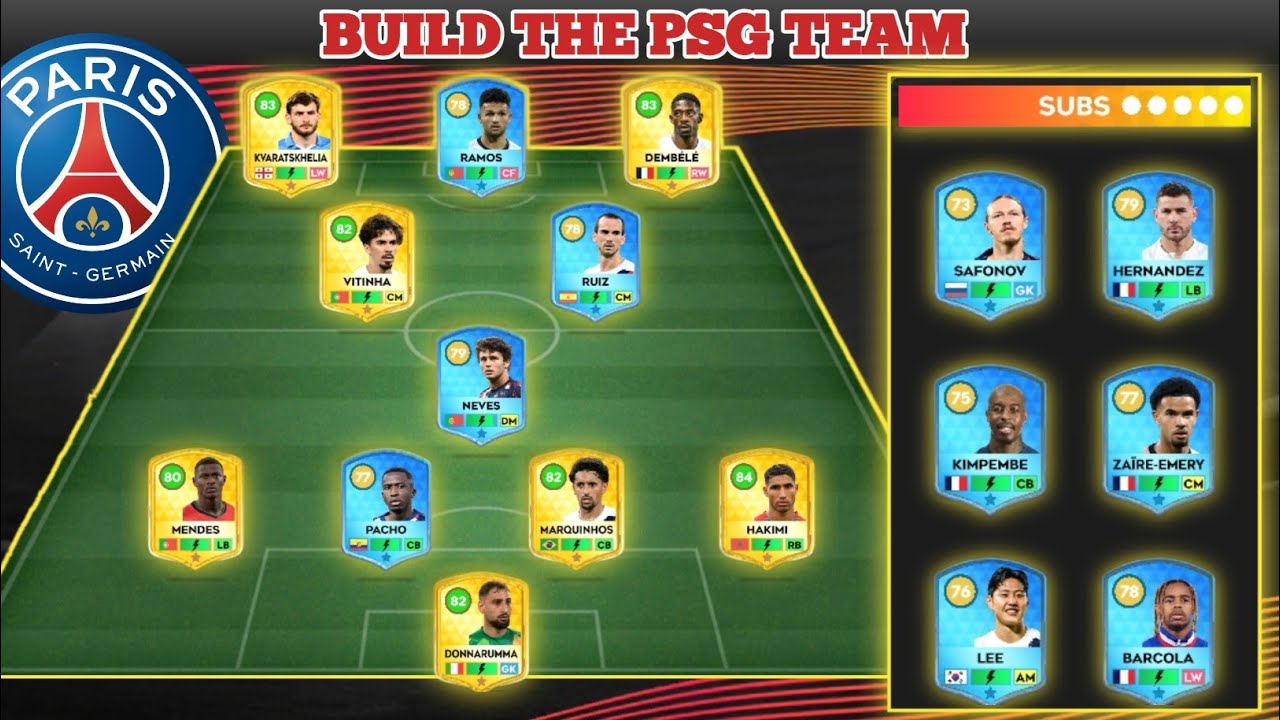 DLS 25 | Build The Paris Saint Germain Team! | Dream League Soccer 2025 Gameplay...
