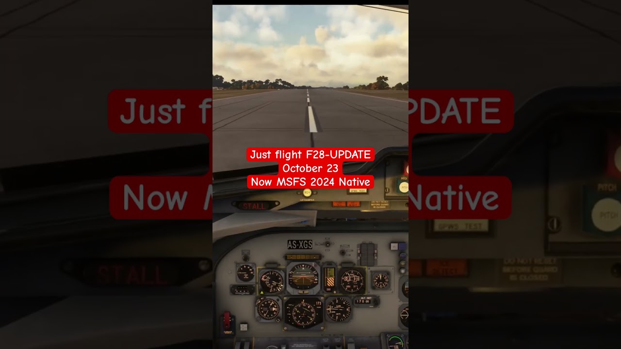 Just Flight F28 Update Preview ✈️ Smooth departure out of Charleston #MSFS2024 #justflight #msfs