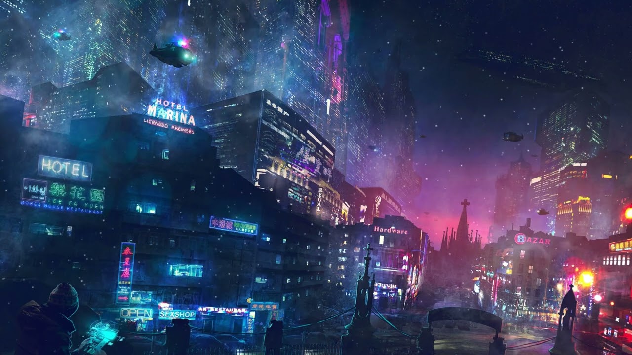Cyberpunk2077 Night City | Calm Night Ambience - 2 Hours No Sound 4k
