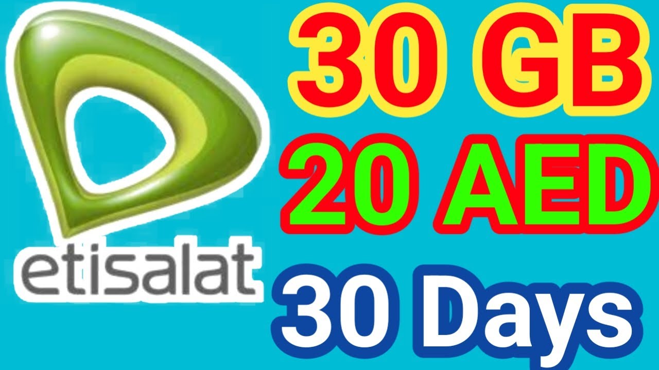 Etisalat monthly data package 20 aed 30 gb code | Etisalat Monthly data offer