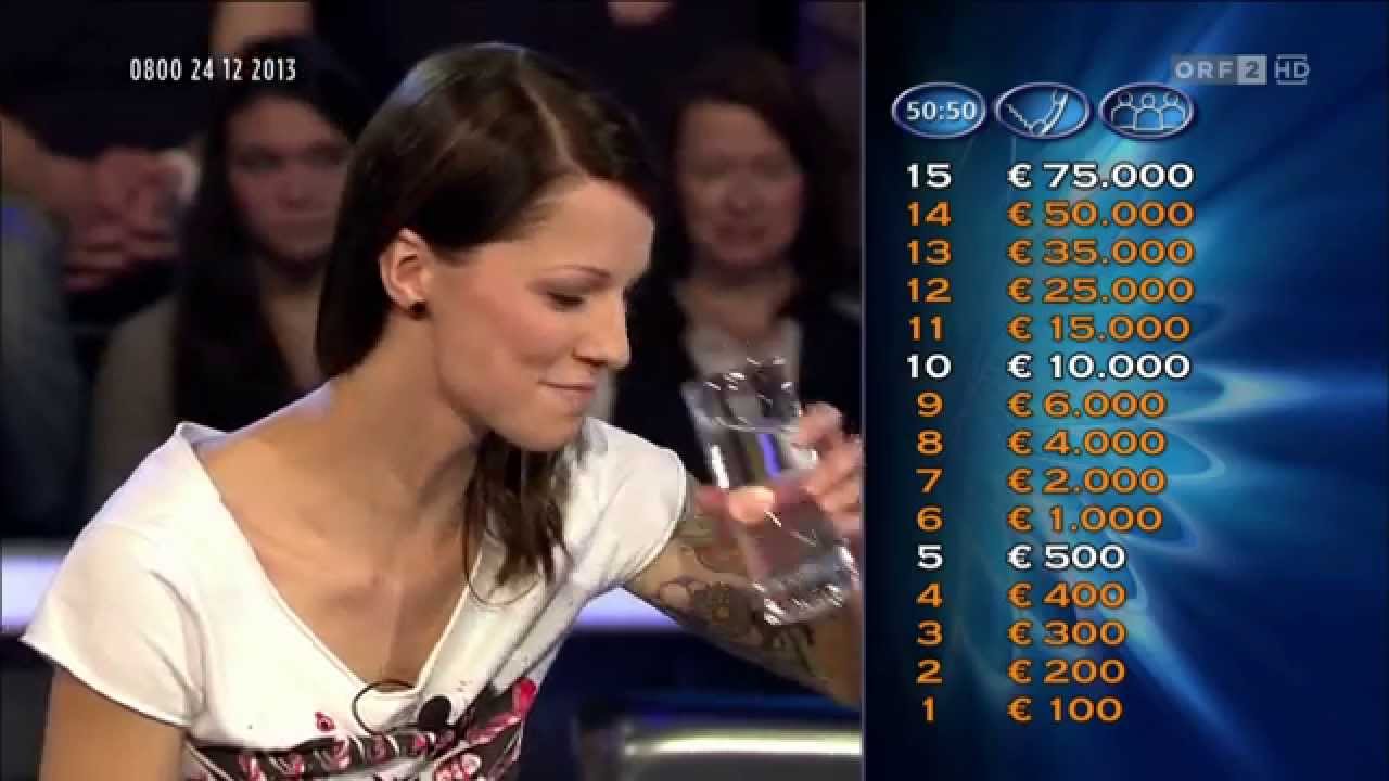 Christina Stürmer (CS) in der Millionenshow (Licht ins Dunkel) Prominenten Special
