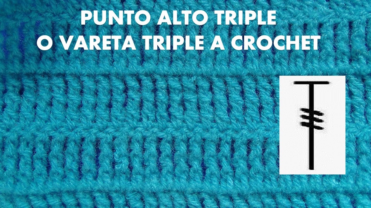 como tejer el punto alto triple o vareta triple
