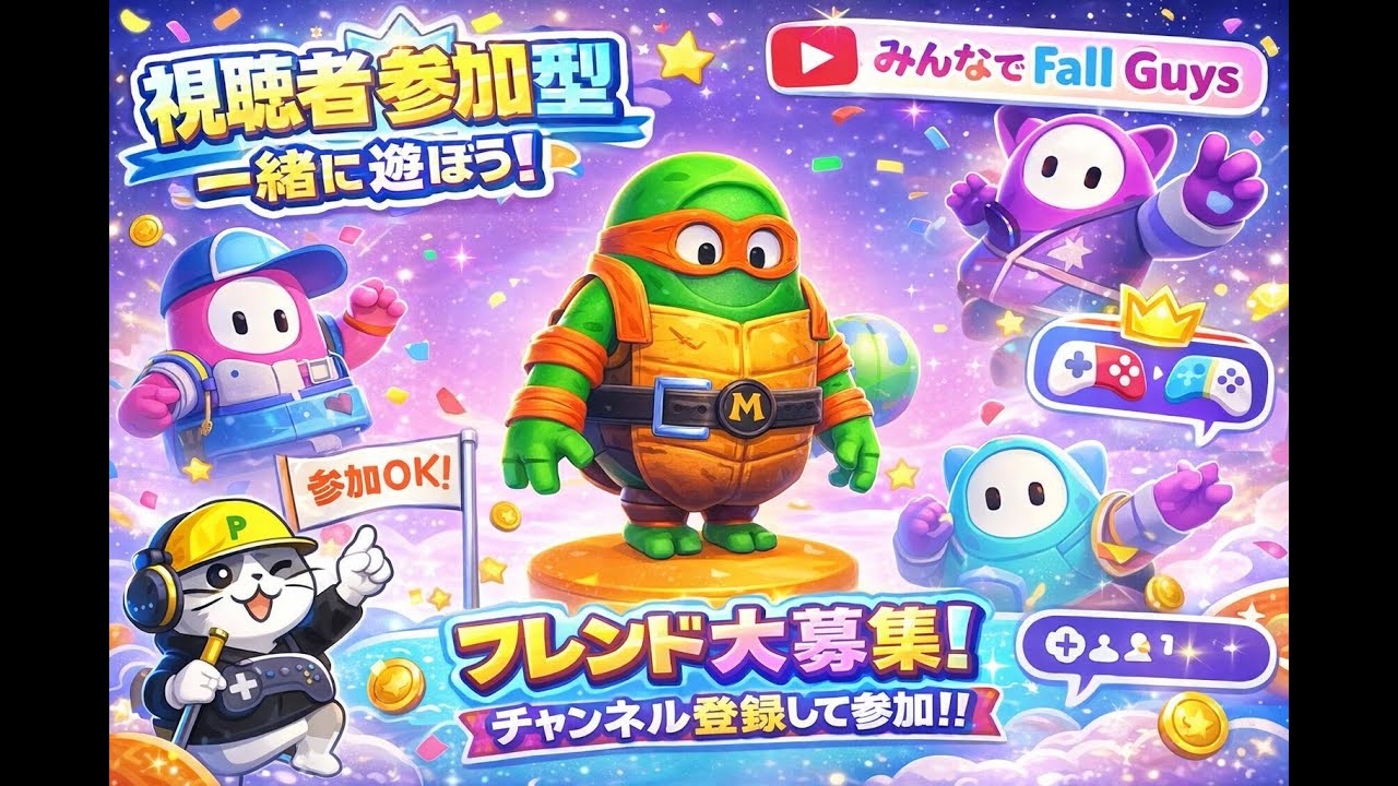 フォールガイズ　スクワッド　参加型　雑談