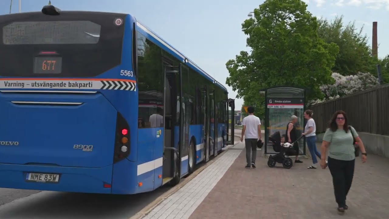 Sweden, bus 677 ride from Rimbo to Uppsala
