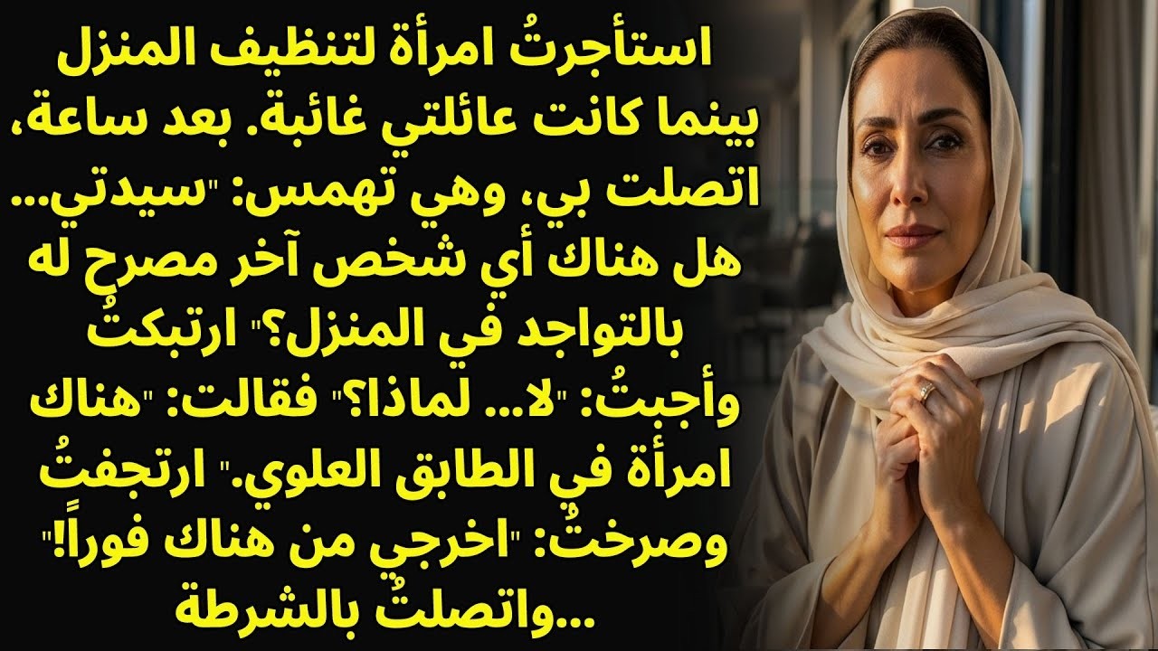 استأجرت عاملة تنظيف في غياب الجميع… فاتصلت بي مذعورة: هناك شخص داخل منزلك
