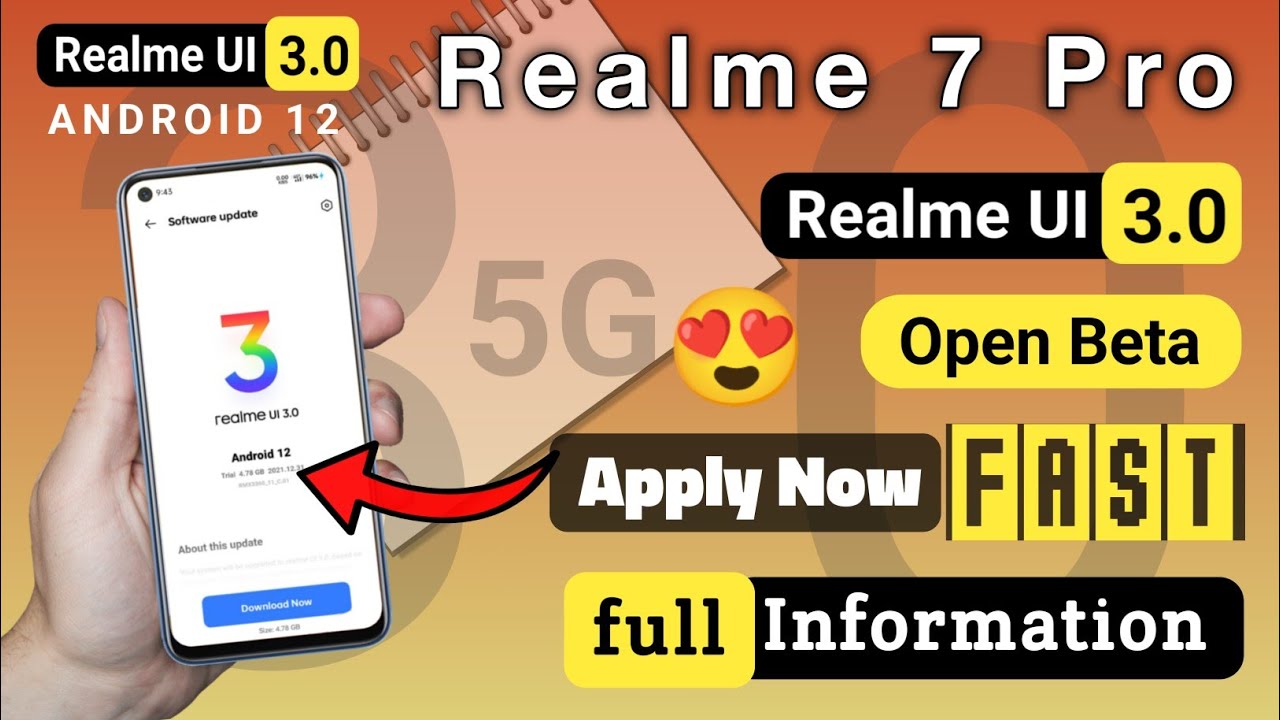 Realme 7 Pro Android 12 Update | Realme 7 Pro UI 3.0 Open Beta Update | Realme 7 Pro New Update