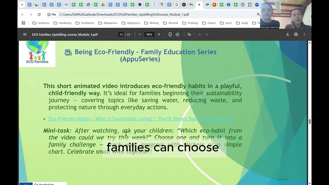 ECO Families Upskilling Course: Module 1 – Foundations of Environmental Education