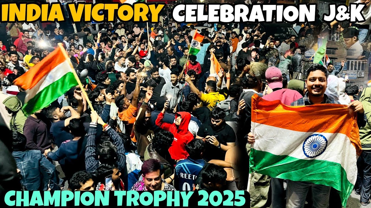 Jammu Celebrating The Victory Of India 🇮🇳😍(Ind Vs Nz) Icc Champion Trophy 2025 