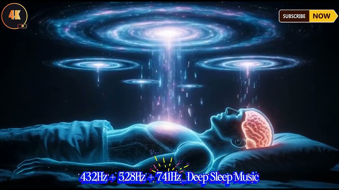 432Hz + 528Hz + 741Hz-Deep Healing Sleep Music – Full Body Regeneration & Stress Relief