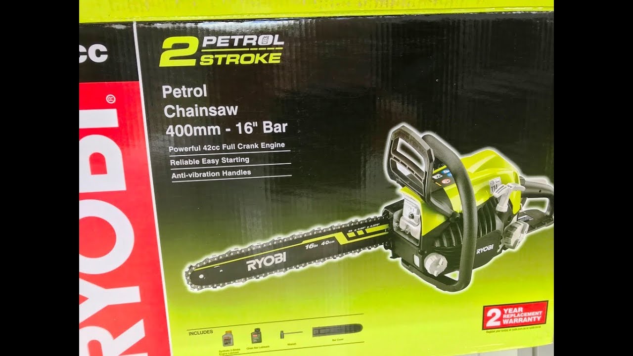 HOW TO START A 2 STROKE PETROL CHAINSAW FROM COLD - Ryobi RCS4240NB