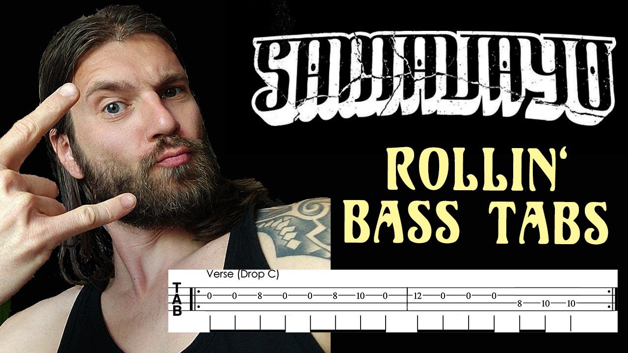 Stoner Rock Bass Riff tabs drop c tuning Samavayo - Rollin' 2014 - bass lesson [tabs - tutorial]