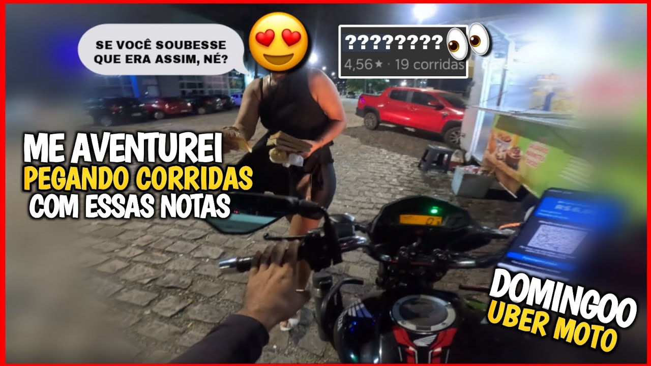 UBER MOTO- NO DOMINGO ME DESAFIEI COM ESSES PASSAGEIROS, PAGUEI PRA VER OQUE DAVA.