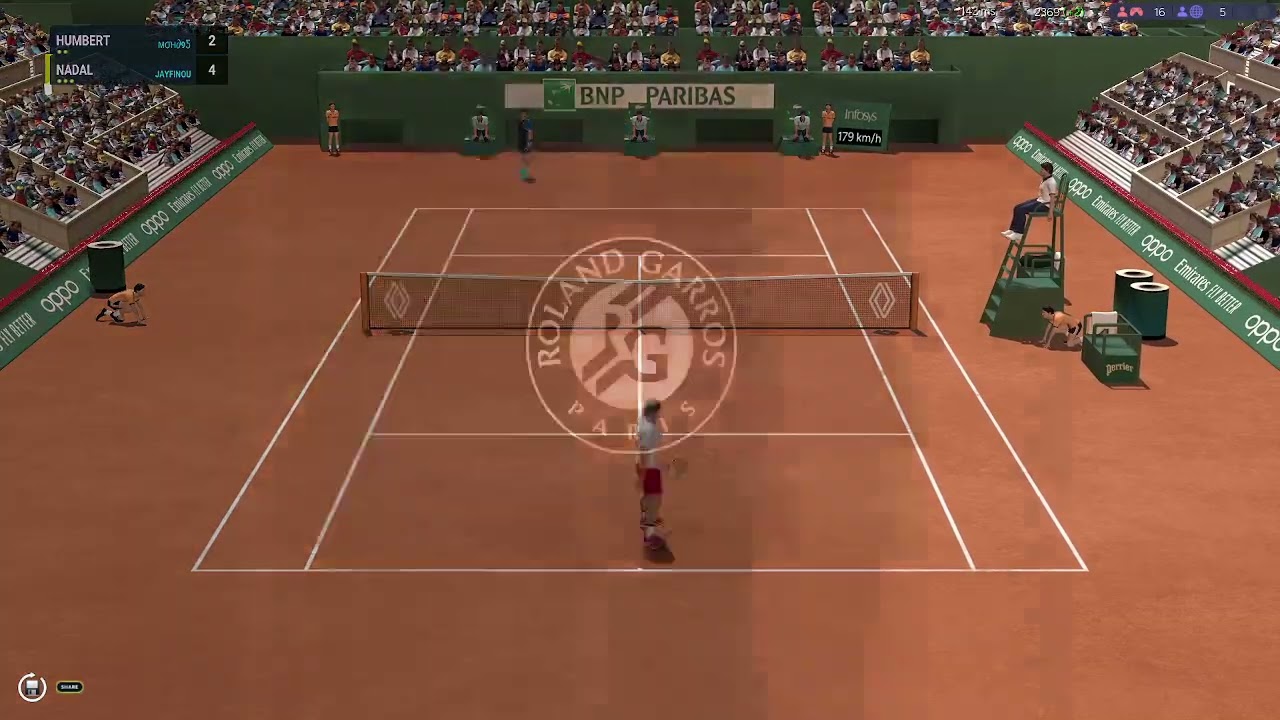 Mohd954 (2) vs Jayfin : Roland Garros R2 [Full Ace Tennis Simulator]