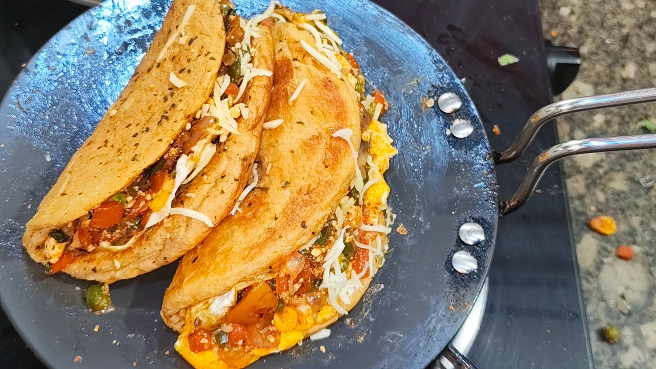 Healthy Tacos for Kids and Every one 😋 5 minute Veggie Cheese TACOS (Quick+Easy Recipe #food#tacos 