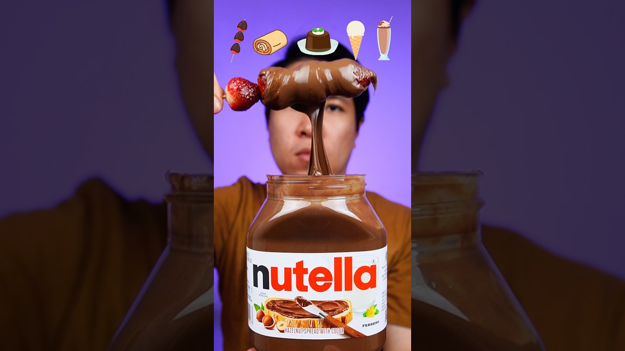 EAT NUTELLA IN VARIOUS WAYS #asmr #mukbang