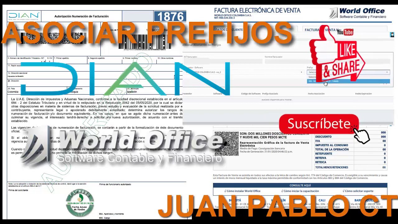 📢 Facturaci&oacute;n Electr&oacute;nica Paso 3 Asociar rangos de facturacion DIAN 🎊 📩  ‼️