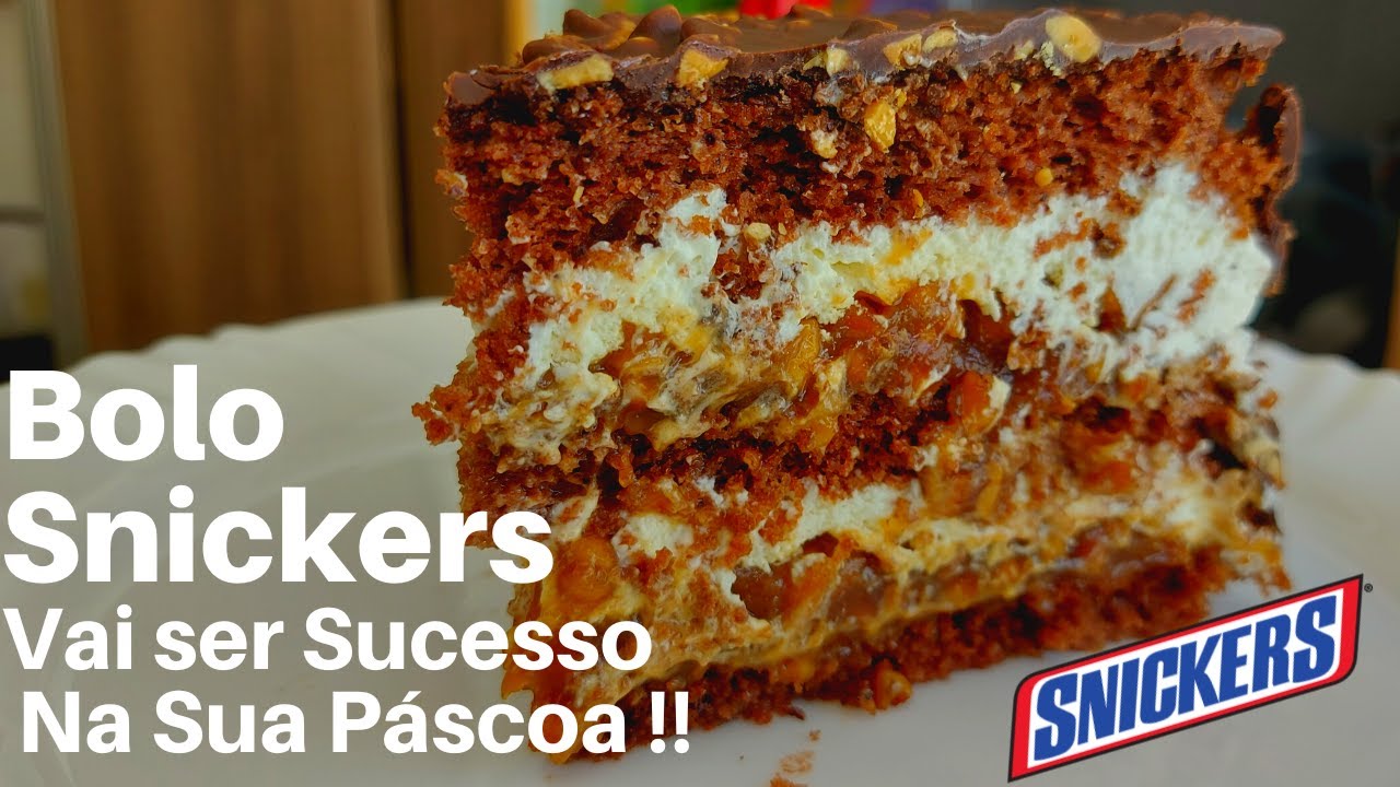 Bolo Tipo Snickers - Vai Ser Sucesso Na Sua Páscoa !