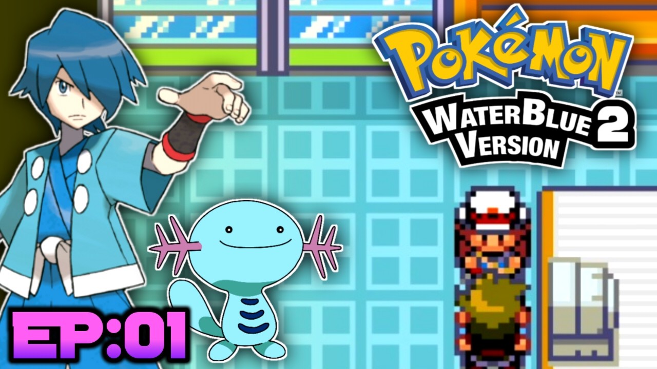 Pokémon Water Blue 2 – EP 01 | My New Johto Journey as BLUE Begins & My Starter is a WOOPER?!
