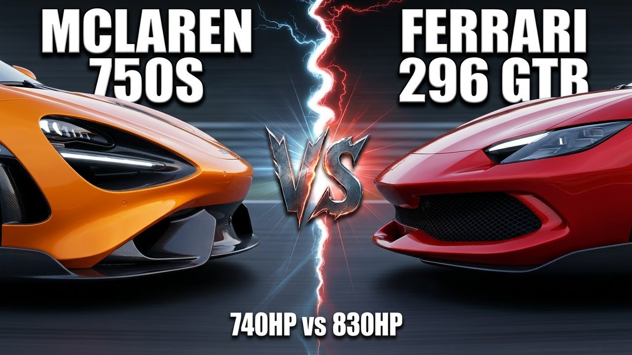 McLaren 750S vs Ferrari 296 GTB – The Ultimate Supercar Battle