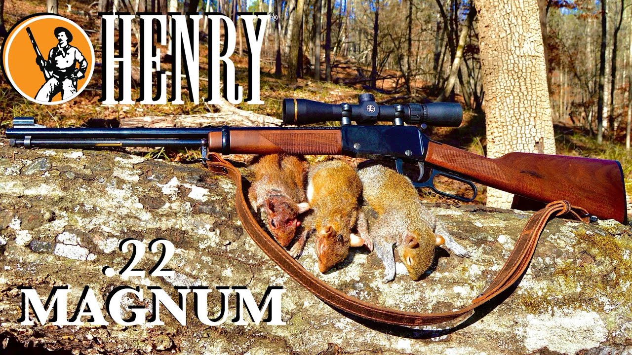 Охота на белок с Henry Lever Action 22 magnum!