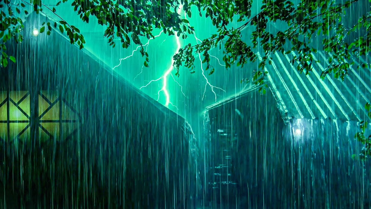 [No Ads] Heavy Rain & Thunder on Tin Roof | Deep Sleep in Minutes | Powerful White Noise