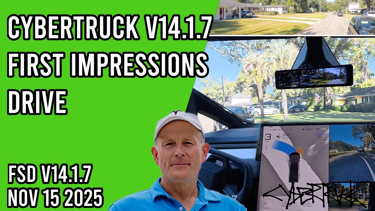Cybertruck FSD v14.1.7 — Первые впечатления от поездки с введением в пчеловодство