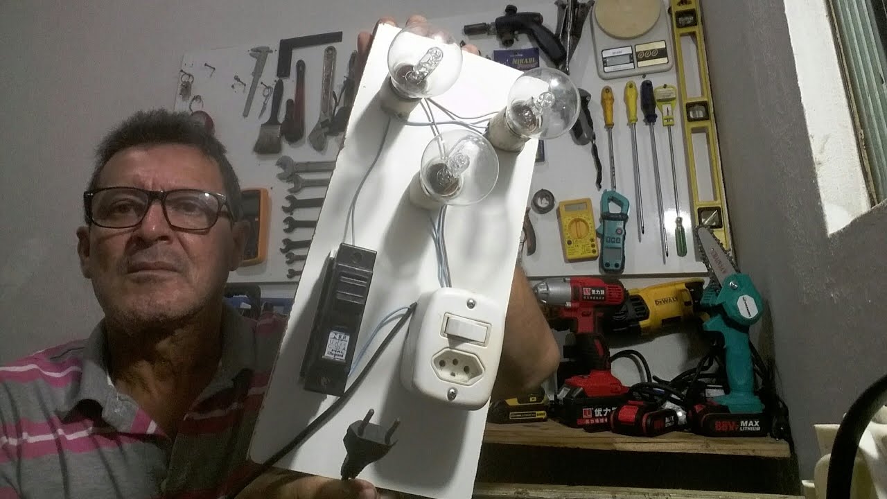 Como Fazer Teste S&eacute;rie com 3 L&acirc;mpadas para testar Forno de Microondas e Ventiladores