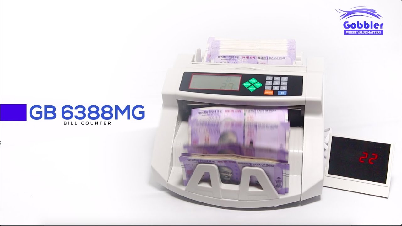 GOBBLER Note Counting Machine GB 6388 MG with Fake Note Detection
