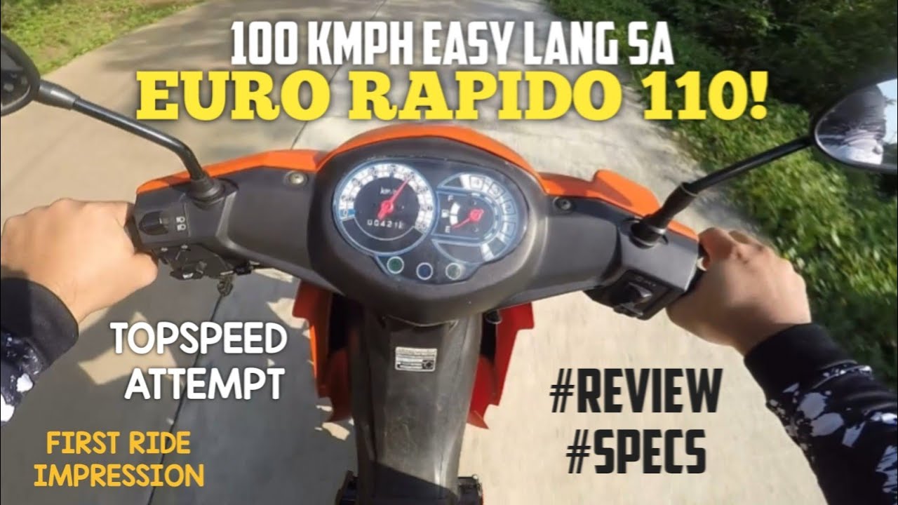 EURO MOTOR RAPIDO 110 SPECS AND FIRST RIDE IMPRESSION // TOPSPEED