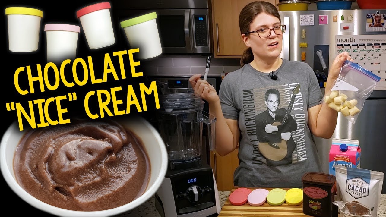Рецепт: шоколадно-банановый крем «Nice» (веганское мороженое) + Vitamix и советы по хранению