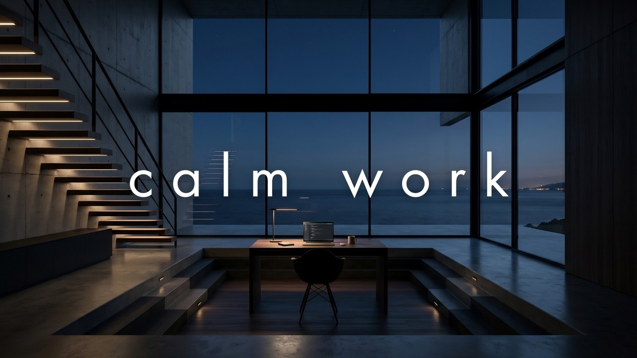 CALM WORK &bull; Quiet Luxury Ocean Workspace for Work & Study (No Distractions)