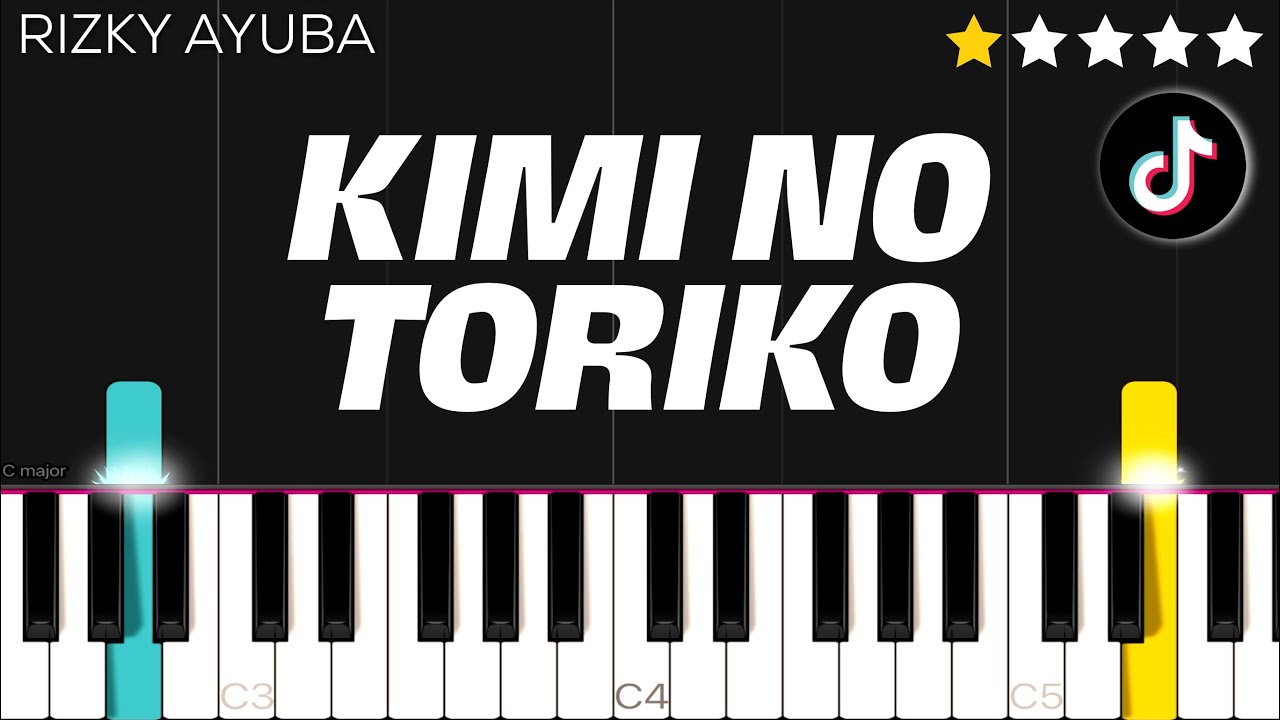 Rizky Ayuba - Kimi No Toriko (TikTok Song) | EASY Piano Tutorial