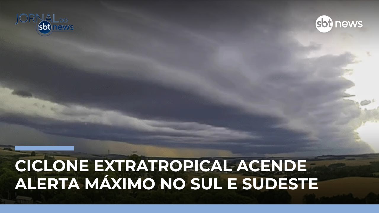 Chuva intensa e ventos fortes: ciclone preocupa Sul e Sudeste | #JornaldoSBTNews