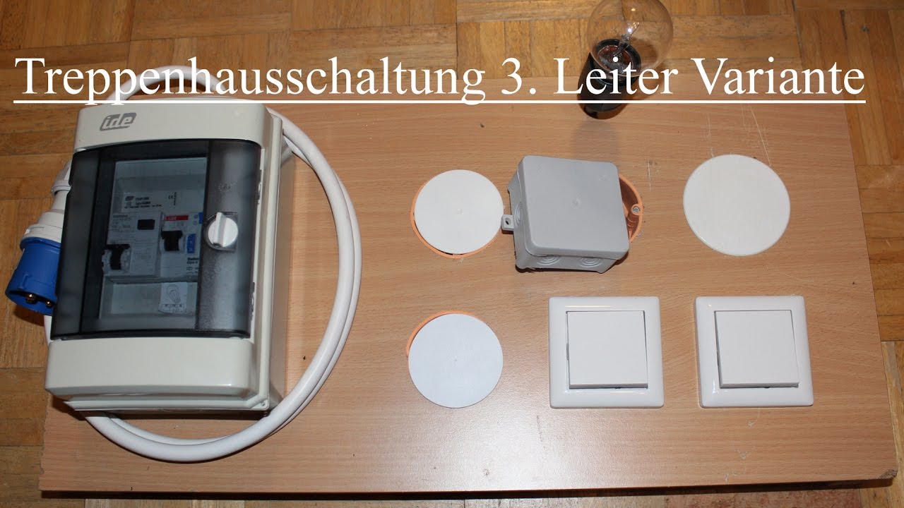 Treppenhausschaltung  3 Leiter Variante