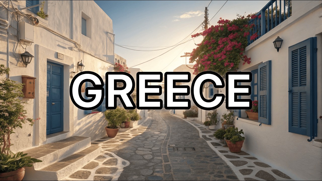 Quiet Greek Streets Walk | Sunny Saturday in Greece | Real Life Sounds