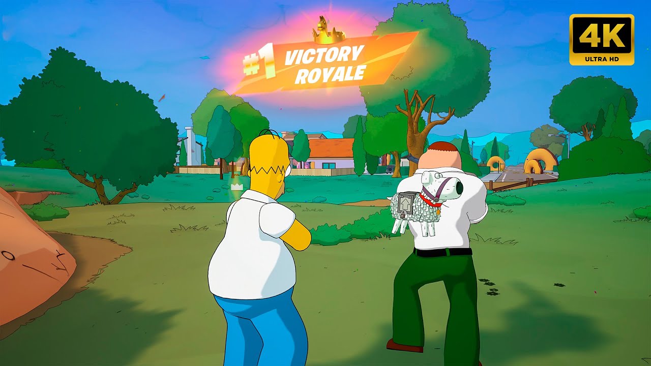 Fortnite x The Simpsons – Duo Victory With HOMER SIMPSON & PETER GRIFFIN (4K No Commentary)