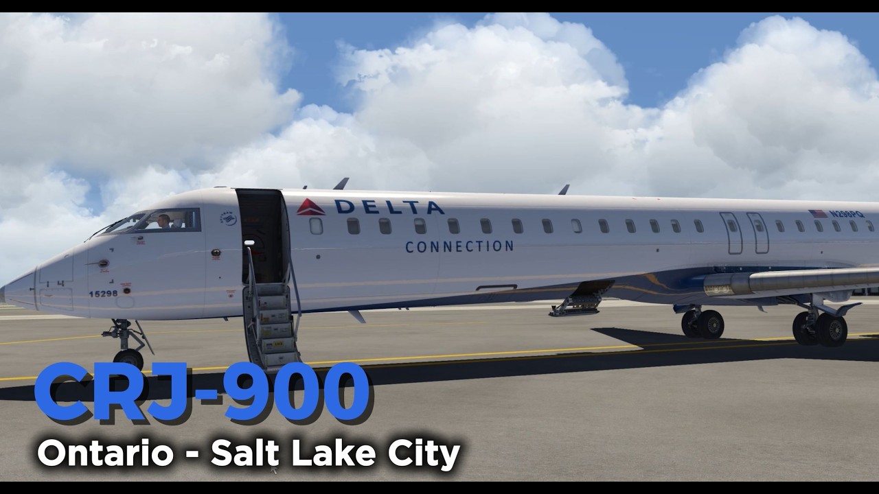 [AEROFLY FS4] Delta Connection CRJ-900 Ontario - Salt lake City, Passenger and Spotting POV