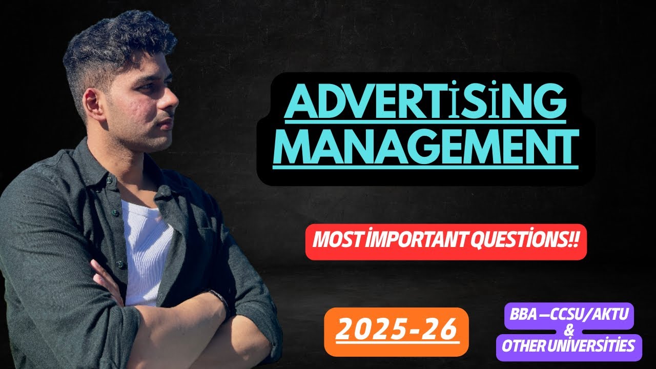 Advertising Management Most Important Questions | MUST WATCH