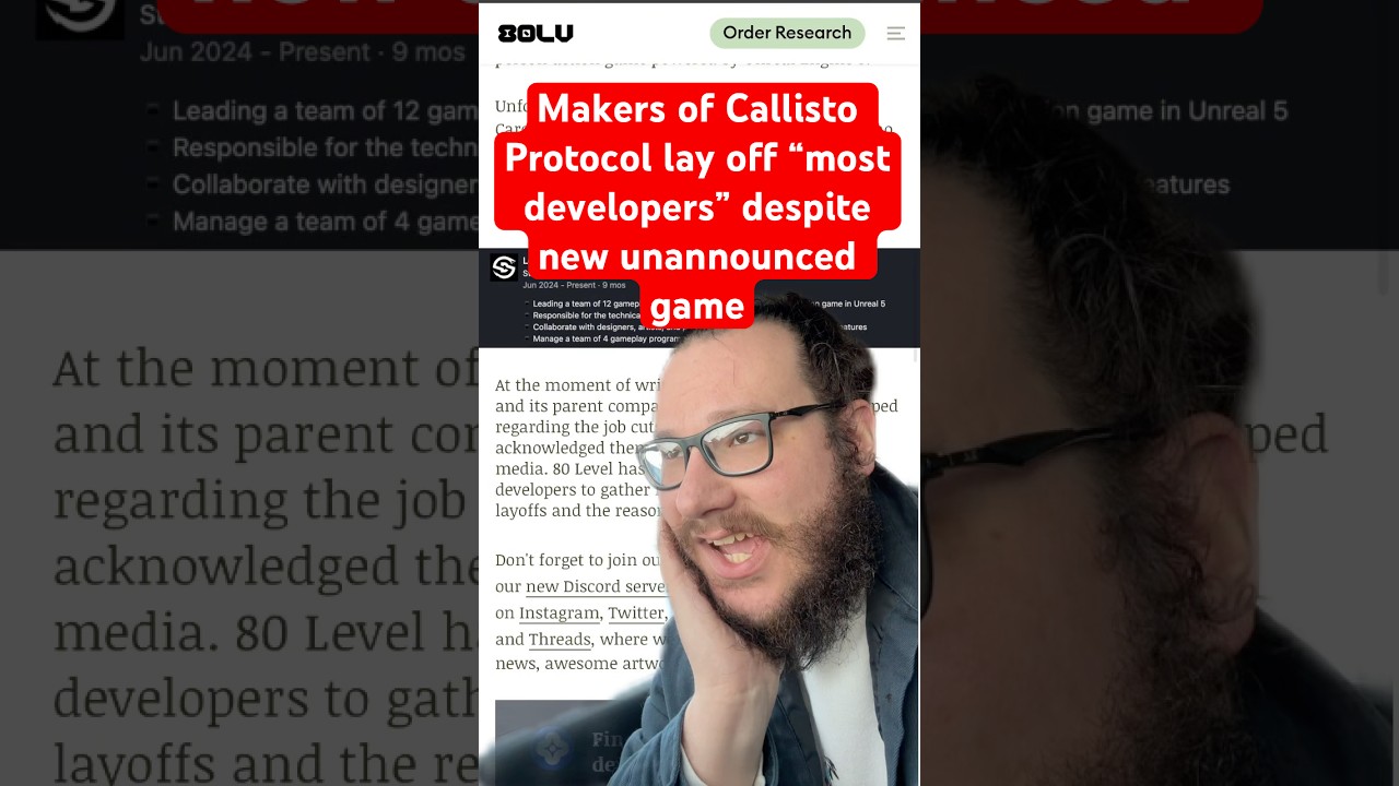 Makers of Callisto Protocol lay off “most developers” despite new unannounced game 