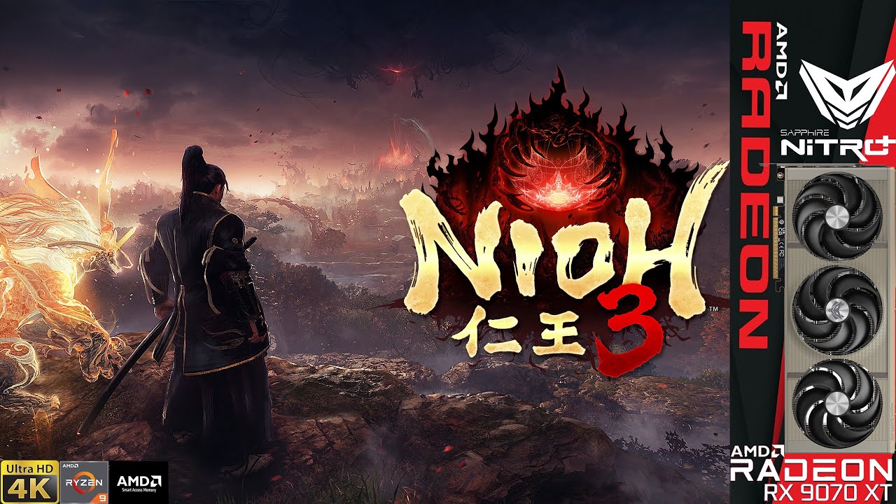 Nioh 3 Demo Max Settings, FSR 3.1, 4K | RX 9070 XT | R9 9950X3D