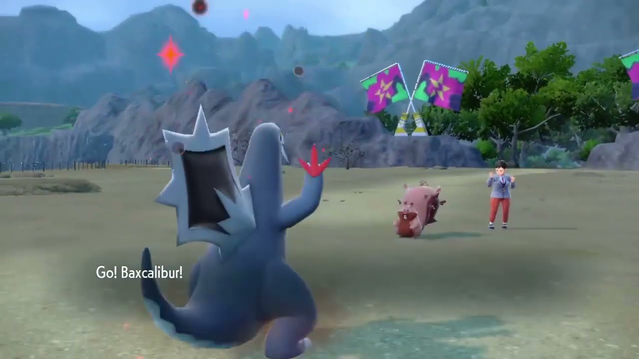 Baxcalibur Signature Move &ldquo;Glaive Rush&rdquo; (Pok&eacute;mon Scarlet)