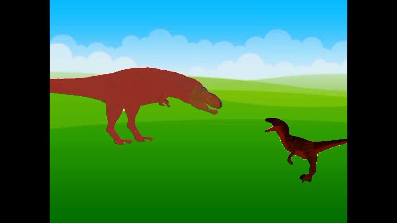 Tyrannosaurus rex VS Velociraptor | Dc2 Animation (Part 1)