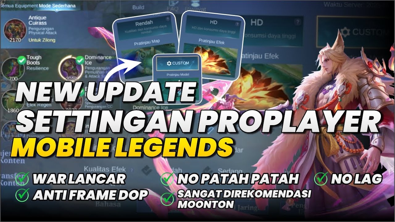 CARA SETTING PENGATURAN MOBILE LEGENDS SEPERTI PROPLAYER 2025 | SETTINGAN ML TERBARU